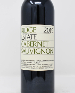 Ridge Santa Cruz Mountains Estate Cabernet 19 利吉 75CL